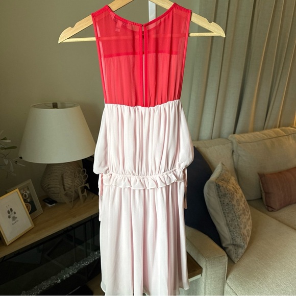 Express Women’s Red/pink Color Block Sleeveless Dress Size S - Picture 6 of 11
